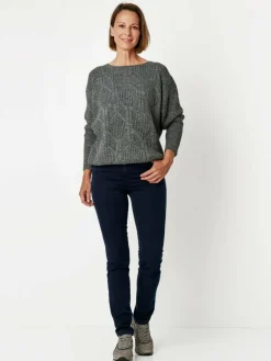 Relaxed Hosen*Damen Hose - Meine beste Freundin blau uni