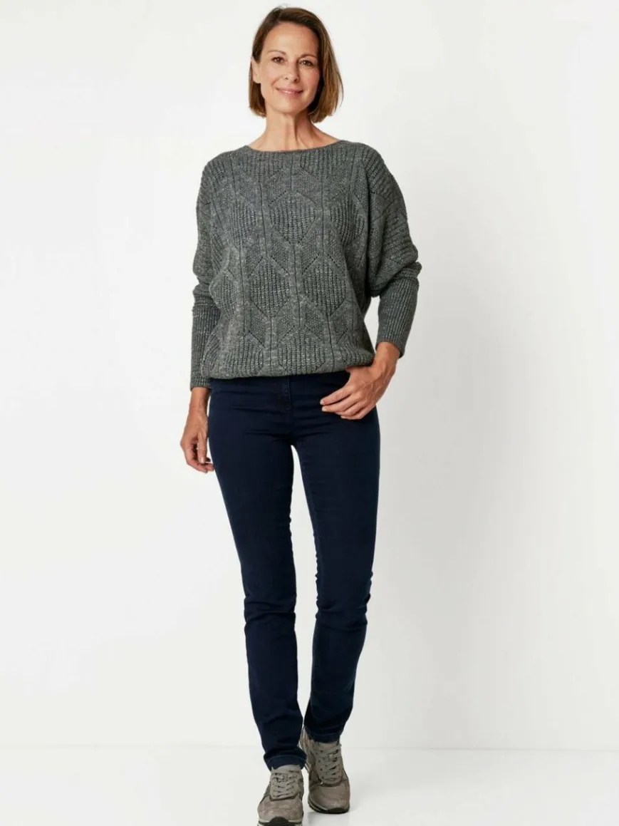 Relaxed Hosen*Damen Hose - Meine beste Freundin blau uni