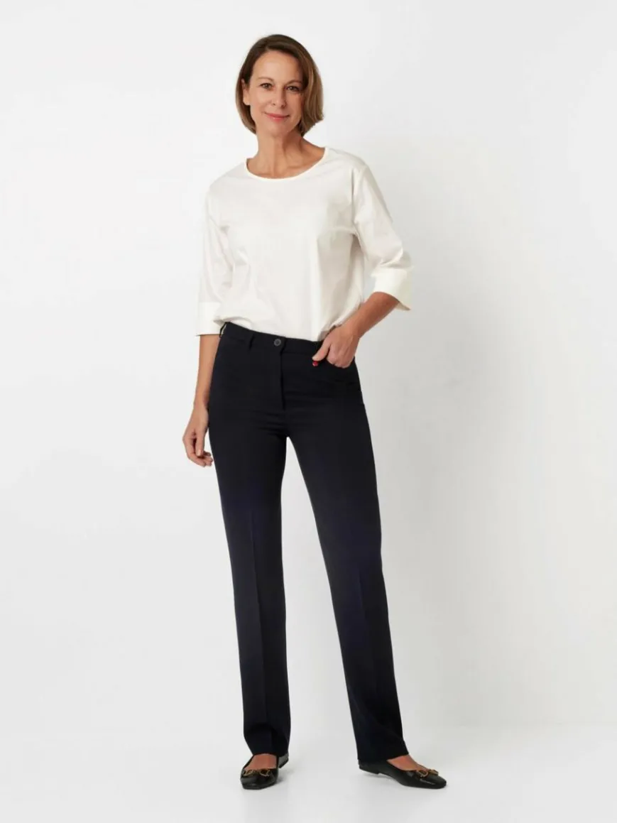 Relaxed Hosen*Damen Hose - Steffi blau uni