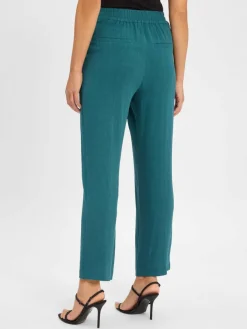 mbyM Hosen*Damen Hose mit Leinen-Anteil - Emmett-M smaragd uni