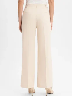 comma Hosen*Damen Hose mit Leinenanteil beige uni