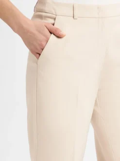 comma Hosen*Damen Hose mit Leinenanteil beige uni
