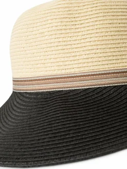 Marie Lund Mützen & Hüte*Damen Hut schwarz beige strukturiert