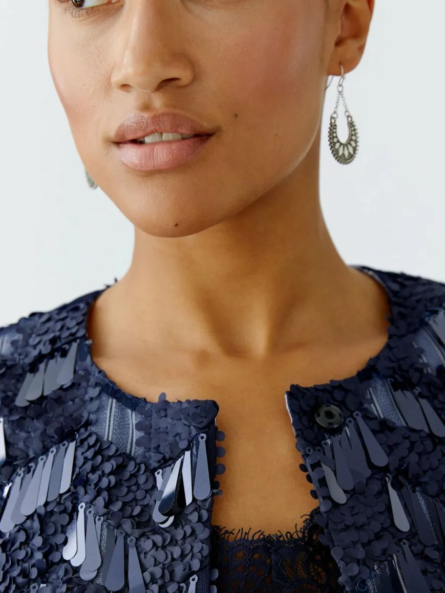 Oui Blazer*Damen Jacke blau uni