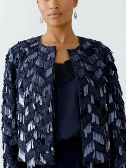 Oui Blazer*Damen Jacke blau uni