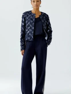 Oui Blazer*Damen Jacke blau uni