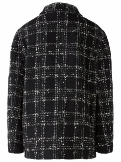 Oui Blazer*Damen Jacke schwarz weiß kariert