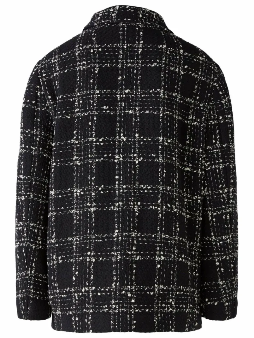 Oui Blazer*Damen Jacke schwarz weiß kariert