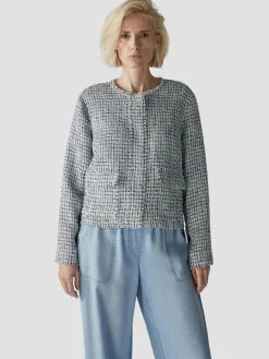 LCMT Blazer*Damen Jacke blau kariert