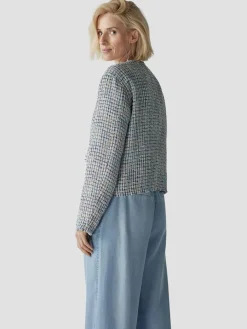 LCMT Blazer*Damen Jacke blau kariert