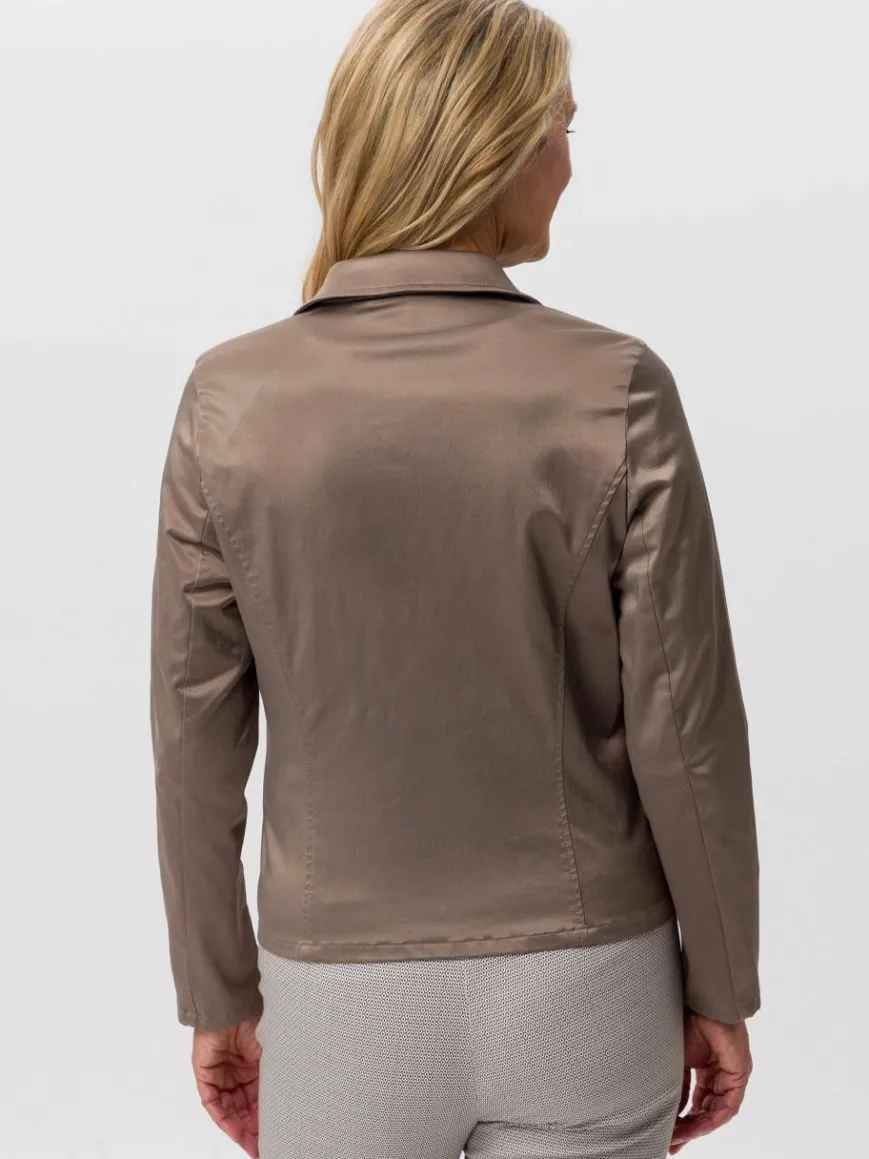 Frank Walder Blazer*Damen Jacke taupe braun uni