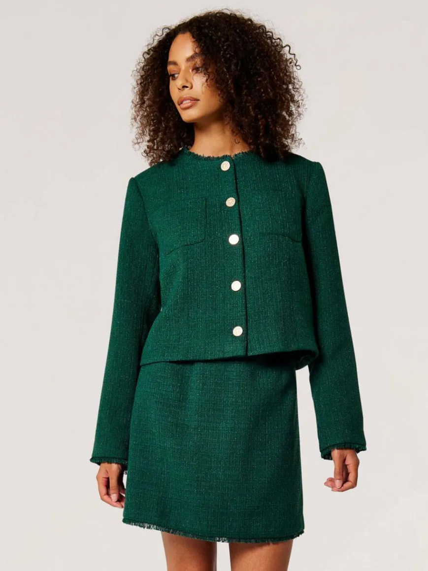 Apricot Blazer*Damen Jacke grün kariert