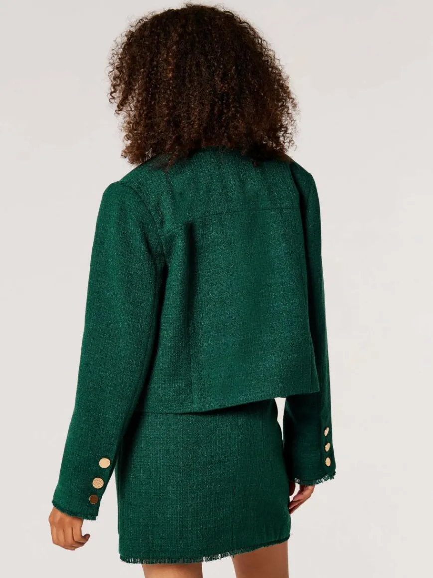 Apricot Blazer*Damen Jacke grün kariert