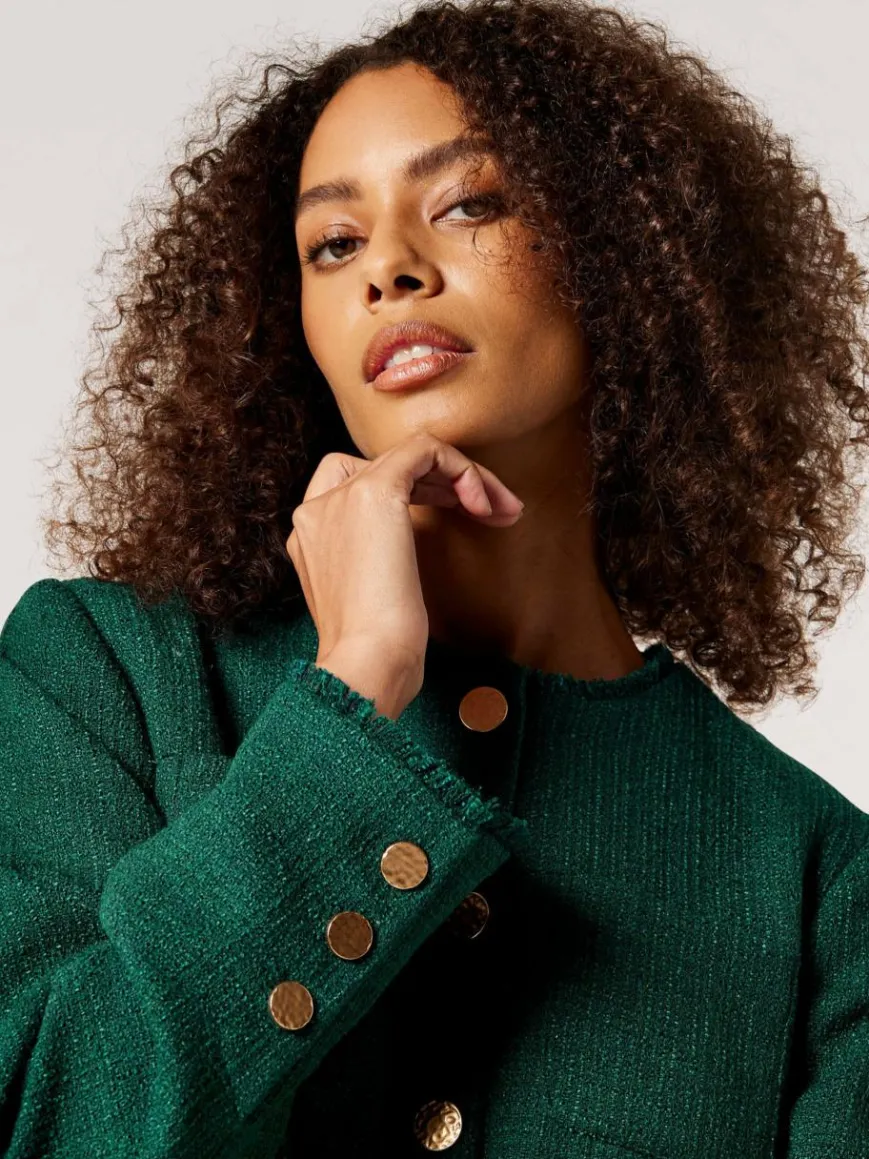 Apricot Blazer*Damen Jacke grün kariert