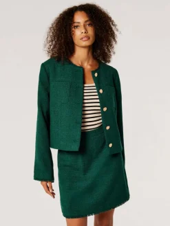 Apricot Blazer*Damen Jacke grün kariert