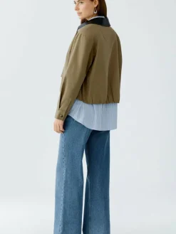 Oui Blazer*Damen Jacke khaki uni