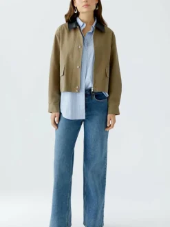 Oui Blazer*Damen Jacke khaki uni