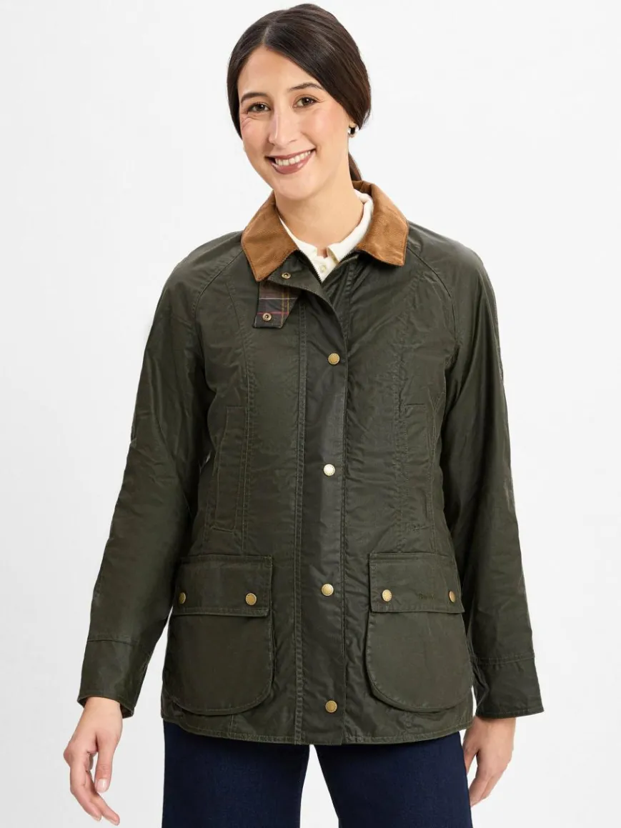 Barbour Jacken & Westen*Damen Jacke - Beadnell oliv uni