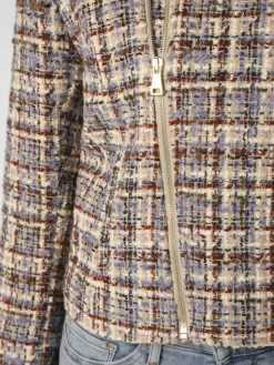 ba&sh Blazer*Damen Jacke - Tyee beige lila kariert