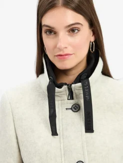 Amber & June Jacken & Westen*Damen Jacke mit Woll-Anteil hellgrau ecru meliert