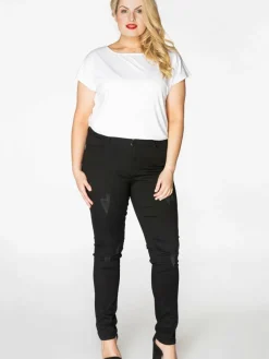 YOEK Jeans*Damen Jeans schwarz uni