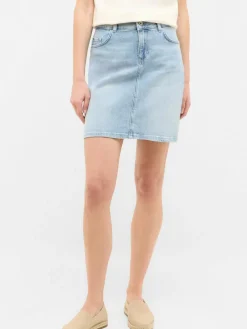 Mustang Röcke*Damen Jeans hellblau uni