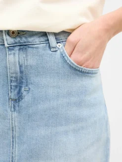 Mustang Röcke*Damen Jeans hellblau uni