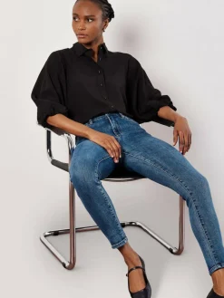 Apricot Jeans*Damen Jeans blau uni