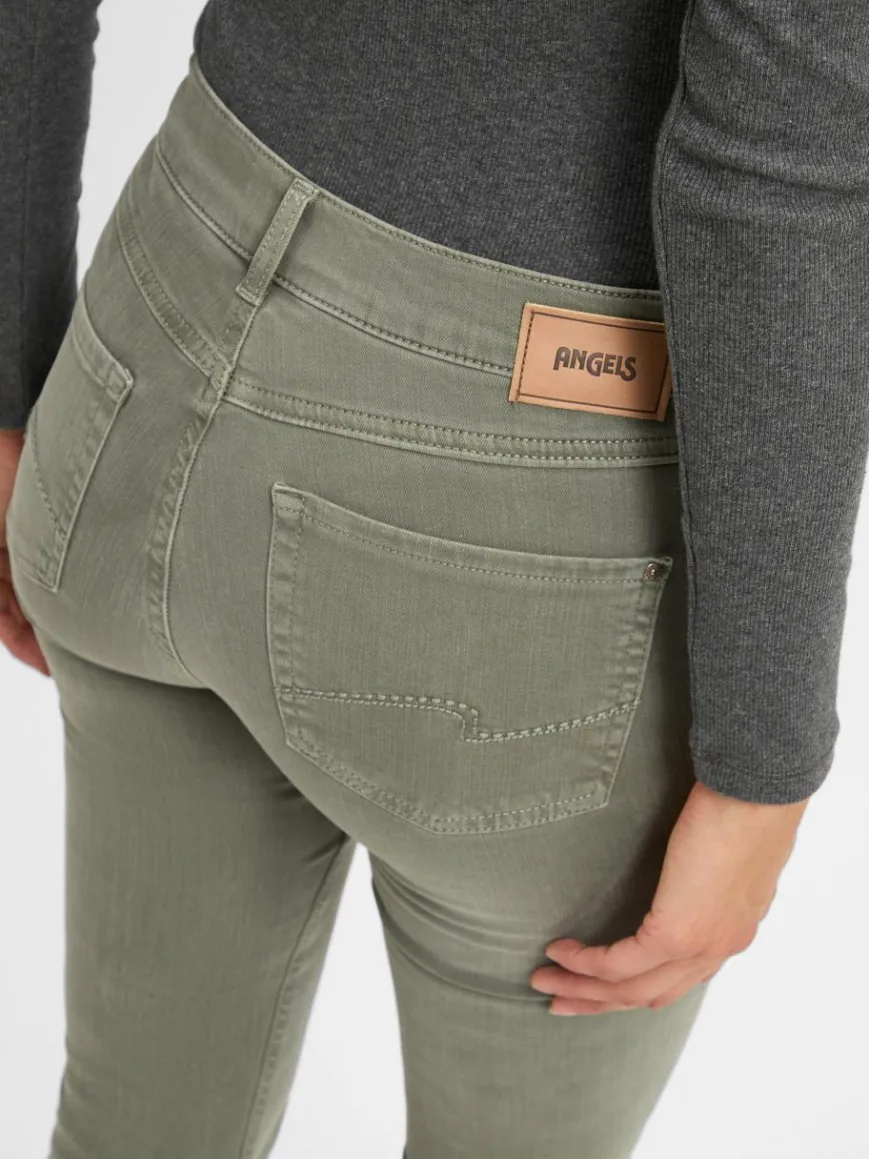 Angels Jeans*Damen Jeans - Cici oliv uni