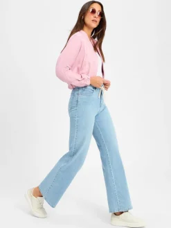 Opus Jeans*Damen Jeans - Miva Palazzo Paris bleached uni