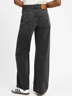 Levi's Jeans*Damen Jeans - Ribcage Wide Leg schwarz uni
