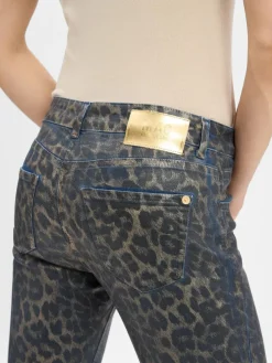 MAC Jeans*Damen Jeans - Rich Slim schwarz gold gemustert