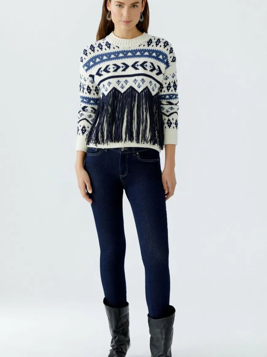 Oui Jeans*Damen Jeans Skinny denim uni