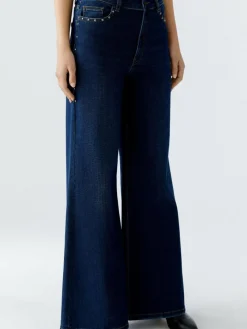 Oui Jeans*Damen Jeans Wide Leg denim uni