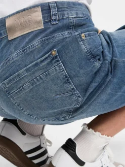 MAC Jeans*Damen Jeans-Bermuda - Rich blue stone uni