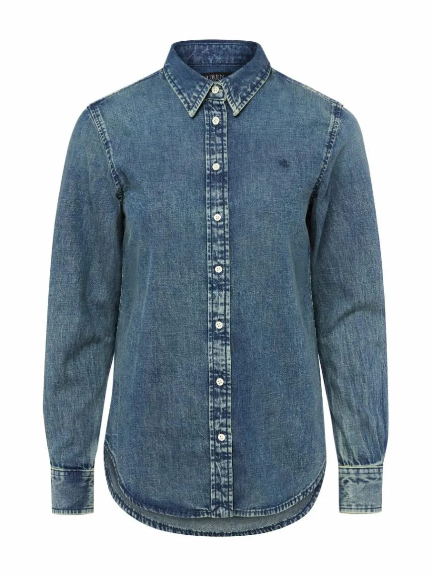 Lauren Ralph Lauren Blusen*Damen Jeansbluse blue stone uni