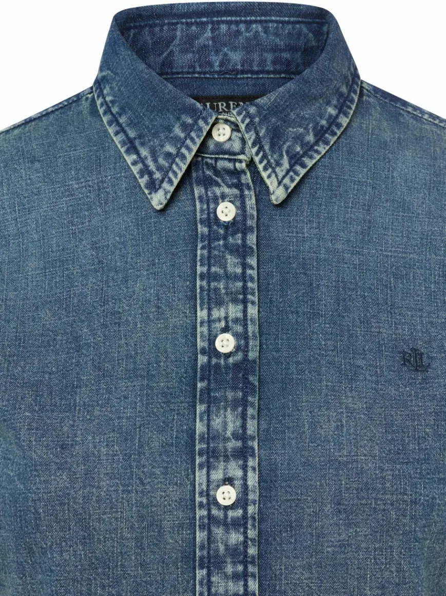 Lauren Ralph Lauren Blusen*Damen Jeansbluse blue stone uni