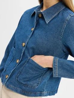 Marie Lund Blusen*Damen Jeansbluse medium stone uni