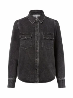 Marie Lund Collection Blusen*Damen Jeansbluse schwarz uni