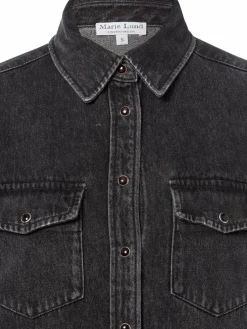 Marie Lund Collection Blusen*Damen Jeansbluse schwarz uni