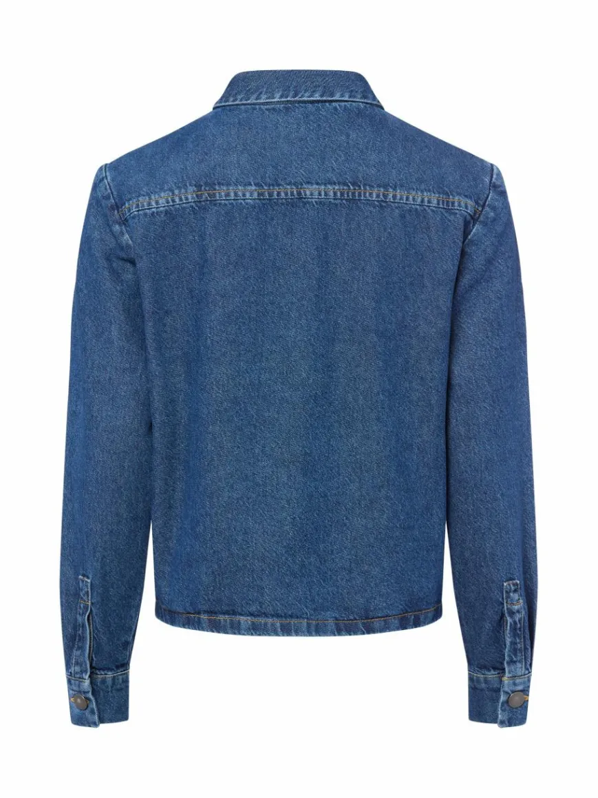 Marie Lund Blusen*Damen Jeansbluse - Birgit blue stone uni