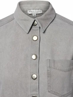 Marie Lund Blusen*Damen Jeansbluse - Birgit grau uni