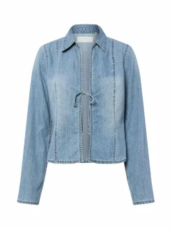 Noisy May Blusen*Damen Jeansbluse - NNMaisy bleached uni