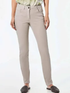 Goldner Jeans*Damen Jeanshose - Lange Freizeithose BELLA mit Formbund kitt uni