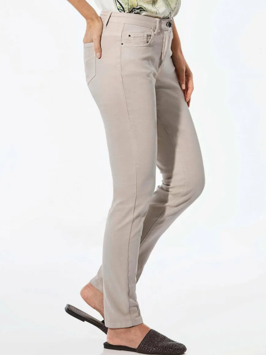 Goldner Jeans*Damen Jeanshose - Lange Freizeithose BELLA mit Formbund kitt uni