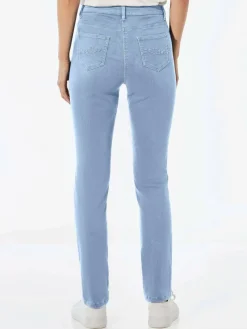 Goldner Jeans*Damen Jeanshose - Lange Freizeithose BELLA mit Formbund blau uni