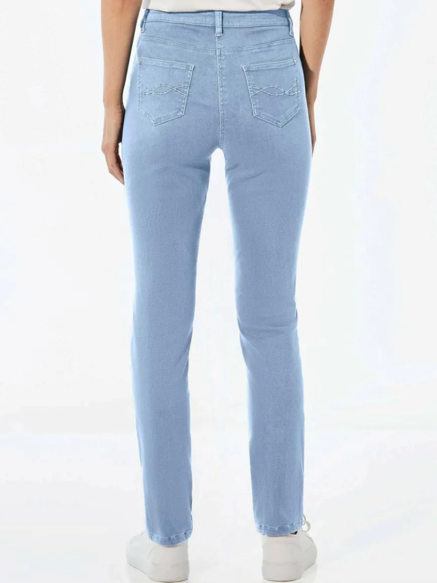 Goldner Jeans*Damen Jeanshose - Lange Freizeithose BELLA mit Formbund blau uni