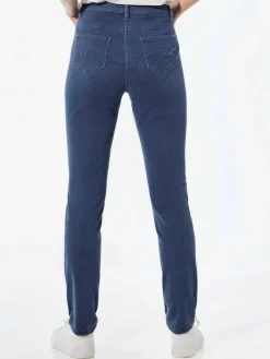 Goldner Jeans*Damen Jeanshose - Lange Freizeithose BELLA mit Formbund hellblau uni