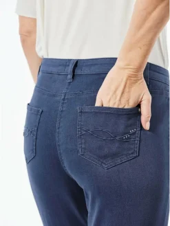 Goldner Jeans*Damen Jeanshose - Lange Freizeithose BELLA mit Formbund hellblau uni