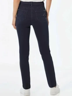 Goldner Jeans*Damen Jeanshose - Lange Freizeithose BELLA mit Formbund blau uni